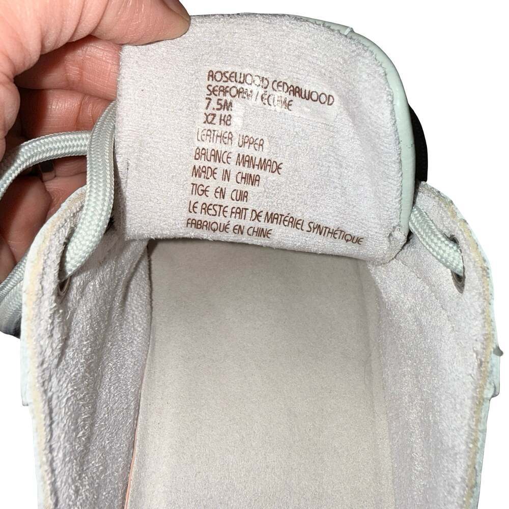 Earth Rosewood Cedarwood Seafoam Leather Sneakers Size 7.5M - Picture 6 of 8